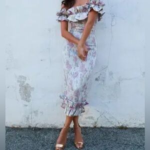 V. Chapman The Lilac Dress in Floral Size 4